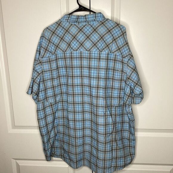 Mens Columbia Silver Ridge Camp Shirt 2XL Blue Plaid - Picture 2 of 6